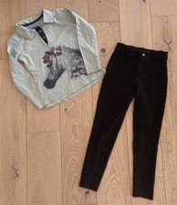 Mädchen Hosen Reithose Reitleggings Gr. 134  Reit Langarm  Poloshirt Decathlon