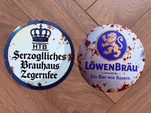 Bier blechschild 20cm pils - 2x,
