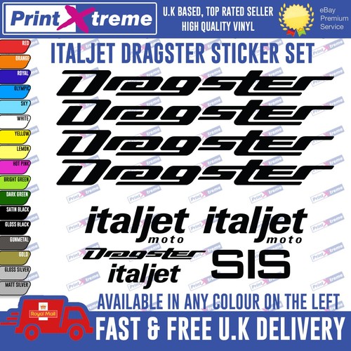 Italjet dragster aufkleber - italjet,