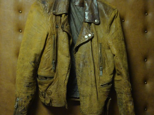 Antik lederjacke echtes leder - lederjacke,