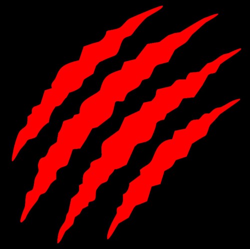 Monster kralle sticker - 1x,