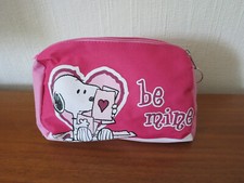 Tasche Klein Kosmetiktasche Snoopy Pink Rosa 20x 13 cm Bodenbreite 6 cm