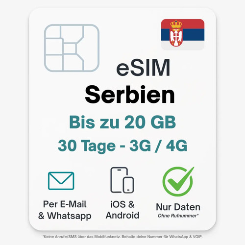 Serbien esim datentarif - esim,