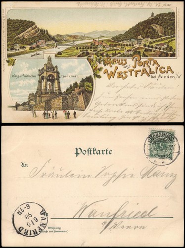 Litho postcard porta - postcard,