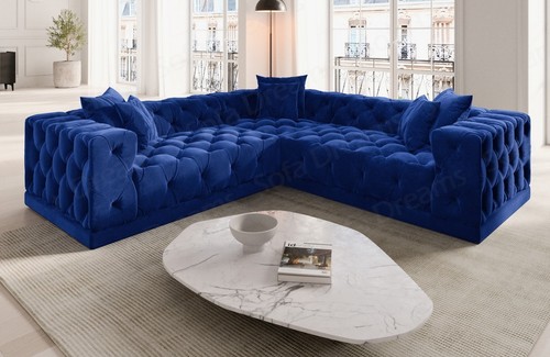 Eckcouch samtstoff ecksofa - eckcouch,
