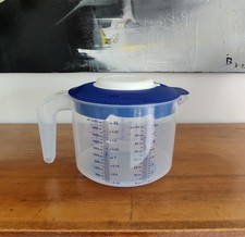 TUPPERWARE / GROSSER CANDY / 2L / TRANSPARENT / DECKEL BLAU - WEISS / NEUWERTIG