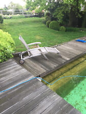 Teakholz Deckchair - schwere Ausführung - mit Rollen und Messingbeschlägen