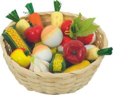 GEMÜSE IM KORB Holzgemüse