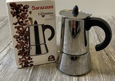 Barazzoni La Caffettiera INOX Espressokocher 4 Tassen für Induktion B-WARE (R1-7