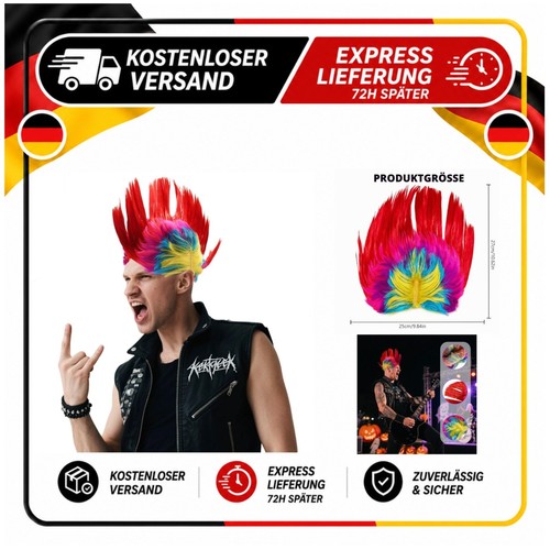 Punk perücke irokese - punk,