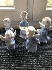 Porzellan Figuren, Porzellan Engel, Weihnachtsengel 5 Stück im Konvolut!