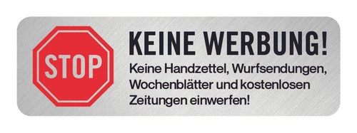 Aufkleber hinweis bitte - aufkleber, keine