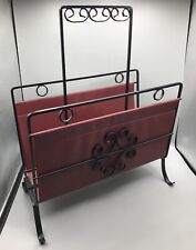 Vintage Zeitungsständer Schmiedeeisen Zeitung Magazin Halter Regal Alt