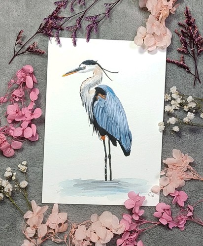 Kranich aquarellgemälde - kranich,