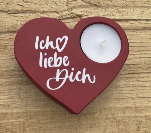 Teelichthalter herz ich - teelichthalter,