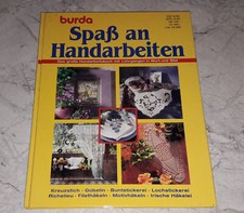 Burda Spaß an Handarbeiten Buch + Musterbögen Filethäkeln Kreuzstich Gobelin DIY