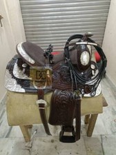 Western Leder Show Sattel mit