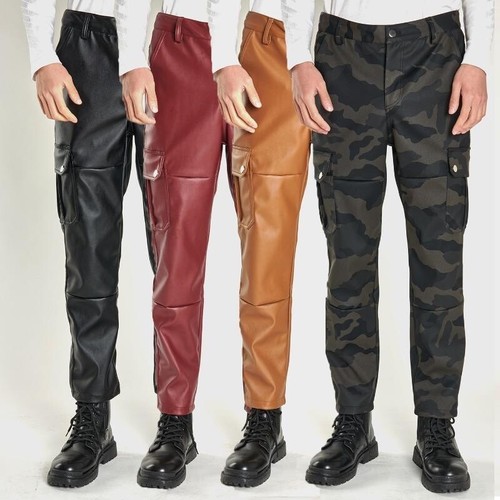 Herren kunstleder hose - herren,