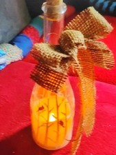 HSE24 LED Flaschen Mit Wachs Kerzen Herbst Winter Dekoration 2 Stück