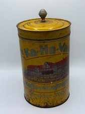 Blechdose 43 cm Ø 24 cm Ka-Ha-Vau Kaffee Großrösterei Chemnitz ≈ 1920