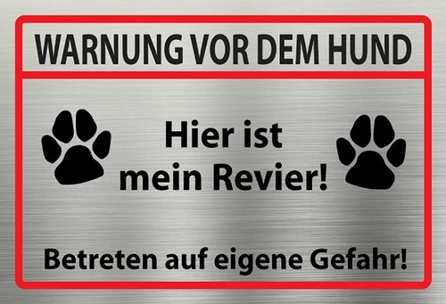 Blechschild 20x30cm warnung - blechschild,