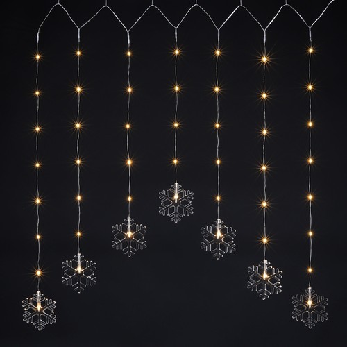 Led lichtervorhang schnee - led,