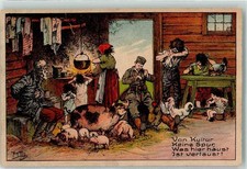 10675432 - WK I Laeuse Nachttopf Schwein offene Feuerstelle Von Kultur keine