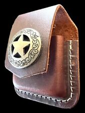 Echt Leder Feuerzeug Etui Hülle Etui Gürtelschlaufe Handarbeit fein Luxus Leder