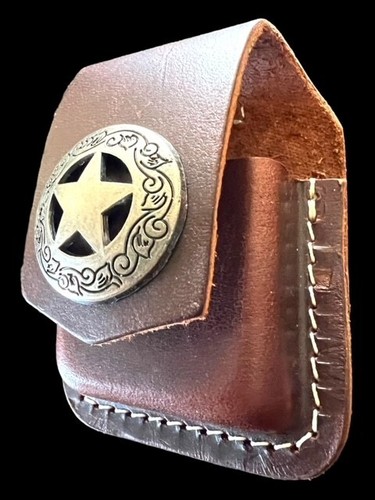 Echt leder feuerzeug etui - echt,