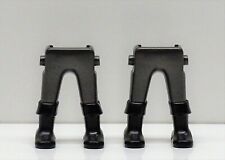 2 x BEINE ANTHRAZIT STULPEN STIEFEL SCHWARZ PLAYMOBIL zu Ritter Wikinger B103