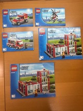 Lego City 60004 Feuerwehr Hauptquartier 5 Bauanleitungen top Zustand