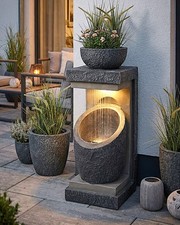 Gartenbrunnen mit led - gartenbrunnen,