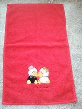 Nici Design Ente Emma und Freund Motiv kleines Handtuch Gästehandtuch Rot