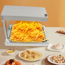 750W Frites Wärmestrahler Frittenwanne Speisenwärmer 80℃ Pommeswärmer Pommes