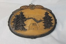 Vintage 30er Wandbild Holz