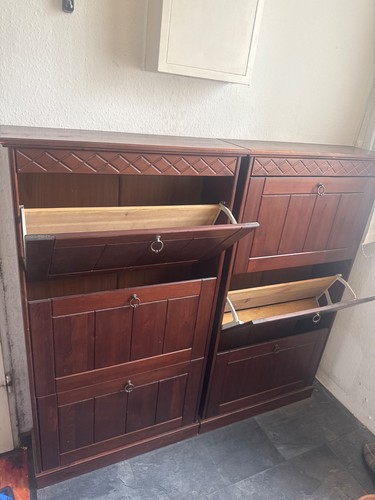 Schuhschrank holz gebraucht - schuhschrank,