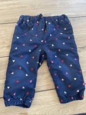 Topomini Gefütterte Hose Gr 74 Mädchen Baby Herzen Blau Rote Herzen