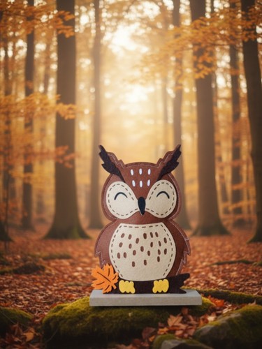 Deko-Figur/Eule/neu/Herbst/Fil