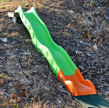 Hangrutsche Länge: 5,00m apfelgrün/orange Wellenrutsche Anbaurutsche Outdoor