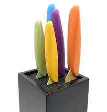 AMC Power Collection Messerblock mit 5 bunten Messern – Küchenmesser Set