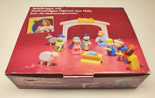 Weihnachtskrippe mit bunten