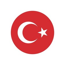 Türkei Türkiye Aufkleber 5cm Rund Flagge Fahne Runde Vinyl Stickers EM WM