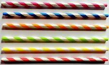 50 Papier Strohhalme Strohhalm Cocktail Bar Straws Trinkhalme Trinkröhrchen