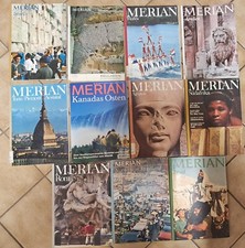 Sammlung von 11 MERIAN-Reisemagazinen aus den 1960er–1980er Jahren