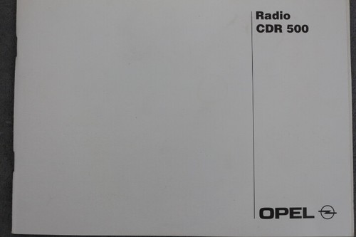 Opel radio cdr 500 - radio,