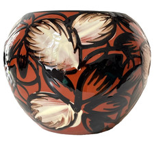 wunderschöne seltene Majolikavase Max Läuger ?  Schlickervase Keramik Vase