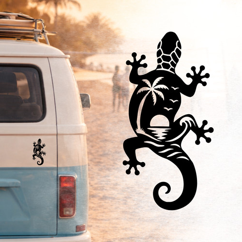 Auto aufkleber gekko palme - aufkleber,