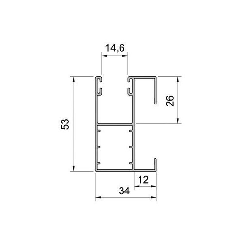 Führungsschiene alu für - alu, mini