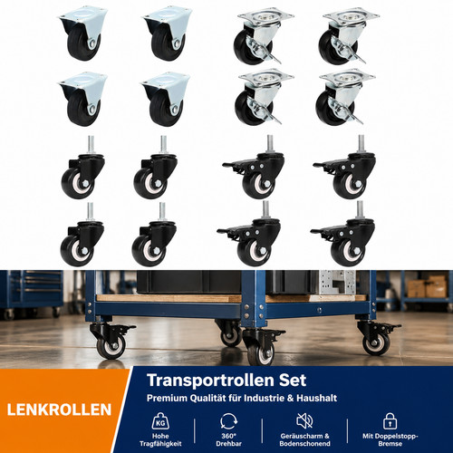 4stk transportrollen lautlos - 4stk,