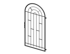 Gartentor Metalltor Gartenpforte Pallas Rundbogen Anthrazit RAL7016 1990x960 mm